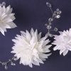 заколка-хризантема с кристаллами