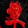 бутоньерка красный цветок